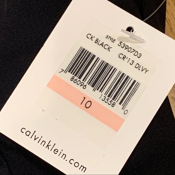 NWT Calvin Klein‎ Black One Piece Swim Suit 10 - Picture 6 of 11
